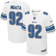 Nike Detroit Lions -92 Haloti Ngata White Stitched NFL Elite Jersey