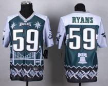 Nike Philadelphia Eagles #59 DeMeco Ryans Midnight Green Men's Stitched NFL Elite Noble Fashion Jers