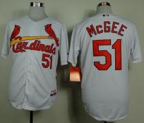 St Louis Cardinals #51 Willie McGee White Cool Base Stitched MLB Jersey