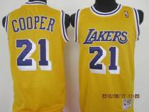 Los Angeles Lakers -21 Michael Cooper Stitched Yellow Throwback NBA Jersey