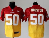 Nike Kansas City Chiefs #50 Justin Houston Houston Red Gold Men's Stitched NFL Elite Fadeaway Fashio
