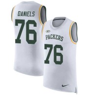 Nike Packers -76 Mike Daniels White Stitched NFL Limited Rush Tank Top Jersey