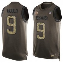Nike Bears -9 Robbie Gould Green Stitched NFL Limited Salute To Service Tank Top Jersey