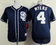 San Diego Padres #4 Wil Myers Dark Blue Alternate 1 Cool Base Stitched MLB Jersey