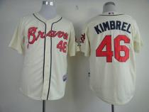Atlanta Braves #46 Craig Kimbrel Cream Cool Base Stitched MLB Jersey