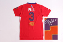 Autographed 2014 NBA All Star Los Angeles Clippers -3 Chris Paul Red Jerseys