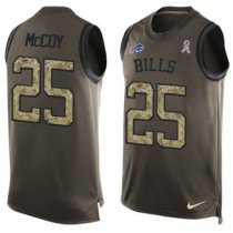 Nike Bills -25 LeSean McCoy Green Stitched NFL Limited Salute To Service Tank Top Jersey