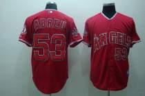 Los Angeles Angels of Anaheim -53 Bobby Abreu Stitched Red Cool Base MLB Jersey