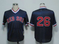 Mitchell And Ness 1991 Boston Red Sox #26 Wade Boggs Dark Blue Stitched Throwback MLB Jersey