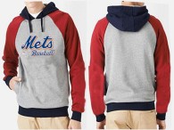 New York Mets Pullover Hoodie Grey Red