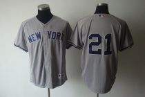 New York Yankees -21 Paul O'Neill Grey Stitched MLB Jersey