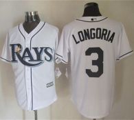 Tampa Bay Rays #3 Evan Longoria White New Cool Base Stitched MLB Jersey