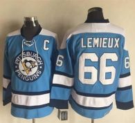 Pittsburgh Penguins -66 Mario Lemieux Blue Alternate CCM Throwback Stitched NHL Jersey