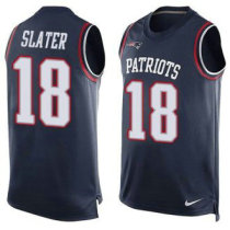 Nike New England Patriots -18 Matt Slater Navy Blue Team Color Stitched NFL Limited Tank Top Jersey
