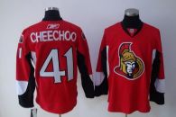 Ottawa Senators -41 Jonathan Cheechoo Stitched Red NHL Jersey