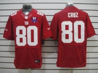 Nike New York Giants #80 Victor Cruz Red Alternate With 1925-2014 Season Patch Men's Stitched NFL El