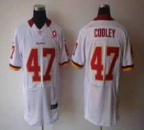 Nike Redskins -47 Chris Cooley White With 80TH Patch Stitched NFL Elite Jersey