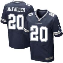 Nike Dallas Cowboys #20 Darren McFadden Navy Blue Team Color Men's Stitched NFL Elite Jersey