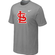 MLB St Louis Cardinals Heathered L Grey Nike Blended T-Shirt