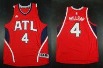 Revolution 30 Atlanta Hawks -4 Paul Millsap Red Stitched NBA Jersey