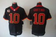 Nike Redskins -10 Robert Griffin III Black With C Patch Stitched NFL Elite Jersey