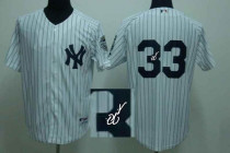 MLB New York Yankees -33 Nick Swisher Stitched White 2011 Road Cool Base Autographed Jersey