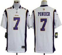 Nike Vikings -7 Christian Ponder White Stitched NFL Game Jersey