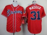 Atlanta Braves #31 Greg Maddux Red Cool Base Stitched MLB Jersey