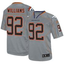 Nike Denver Broncos #92 Sylvester Williams Lights Out Grey Men's Stitched NFL Elite Jersey