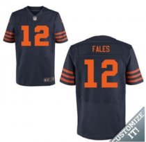 Nike Chicago Bears -12 Blue Orange Fales Elite Throwback Jersey