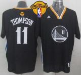Golden State Warriors -11 Klay Thompson New Black Alternate The Finals Patch Stitched NBA Jersey