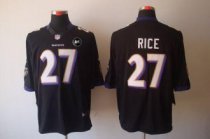 Nike Ravens -27 Ray Rice Black Alternate With Art Patch Stitched NFL Limited Jersey