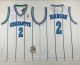 Mitchell And Ness Charlotte Hornets -2 Larry Johnson White Throwback Stitched NBA Jersey