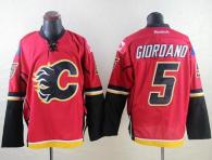 Calgary Flames -5 Mark Giordano Red Stitched NHL Jersey