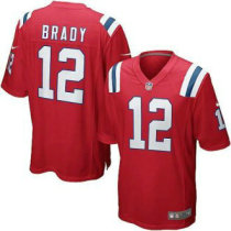 Nike New England Patriots -12 Tom Brady Red Alternate NFL Game Jersey