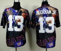 Nike New York Giants #13 Odell Beckham Jr Team Color Men's Stitched NFL Elite Fanatical Version Jers