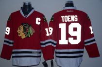 Chicago Blackhawks -19 Jonathan Toews Red Reflective Version Stitched NHL Jersey