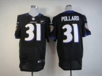 Nike Ravens -31 Bernard Pollard Black Alternate With Art Patch Embroidered NFL Elite Jersey
