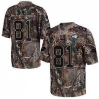 Nike Lions -81 Calvin Johnson Camo Realtree With WCF Patch Jersey