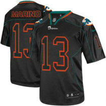 New Nike Miami Dolphins -13 Dan Marino Elite Lights Out Black NFL Jersey