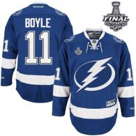 Tampa Bay Lightning -11 Brian Boyle Blue 2015 Stanley Cup Stitched NHL Jersey