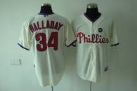 Philadelphia Phillies #34 Roy Halladay Stitched Cream MLB Jersey