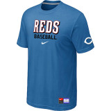 Cincinnati Reds light Blue Nike Short Sleeve Practice T-Shirt