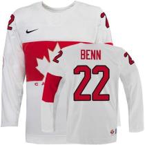 Olympic 2014 CA 22 Jamie Benn White Stitched NHL Jersey