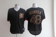 Detroit Tigers #48 Torii Hunter Black Fashion Stitched MLB Jersey