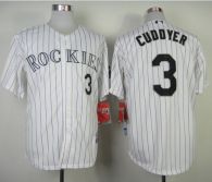 Colorado Rockies -3 Michael Cuddyer White Strip Cool Base Stitched MLB Jersey