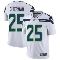 Nike Seahawks -25 Richard Sherman White Stitched NFL Vapor Untouchable Limited Jersey