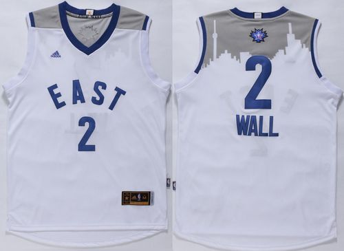 Washington Wizards -2 John Wall White 2016 All Star Stitched NBA Jersey