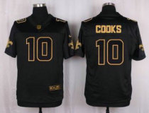 Nike New Orleans Saints -10 Brandin Cooks Black Stitched NFL Elite Pro Line Gold Collection Jersey