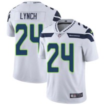 Nike Seahawks -24 Marshawn Lynch White Stitched NFL Vapor Untouchable Limited Jersey